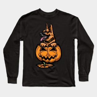 German Shepherd Pumpkin Long Sleeve T-Shirt